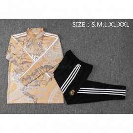 Sudadera De Entrenamiento Real Madrid 2023/2024 Beige con Estampado