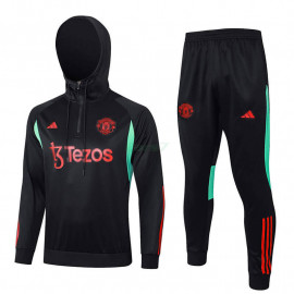 Sudadera De Entrenamiento Manchester United 2023/2024 Con Capucha Negro