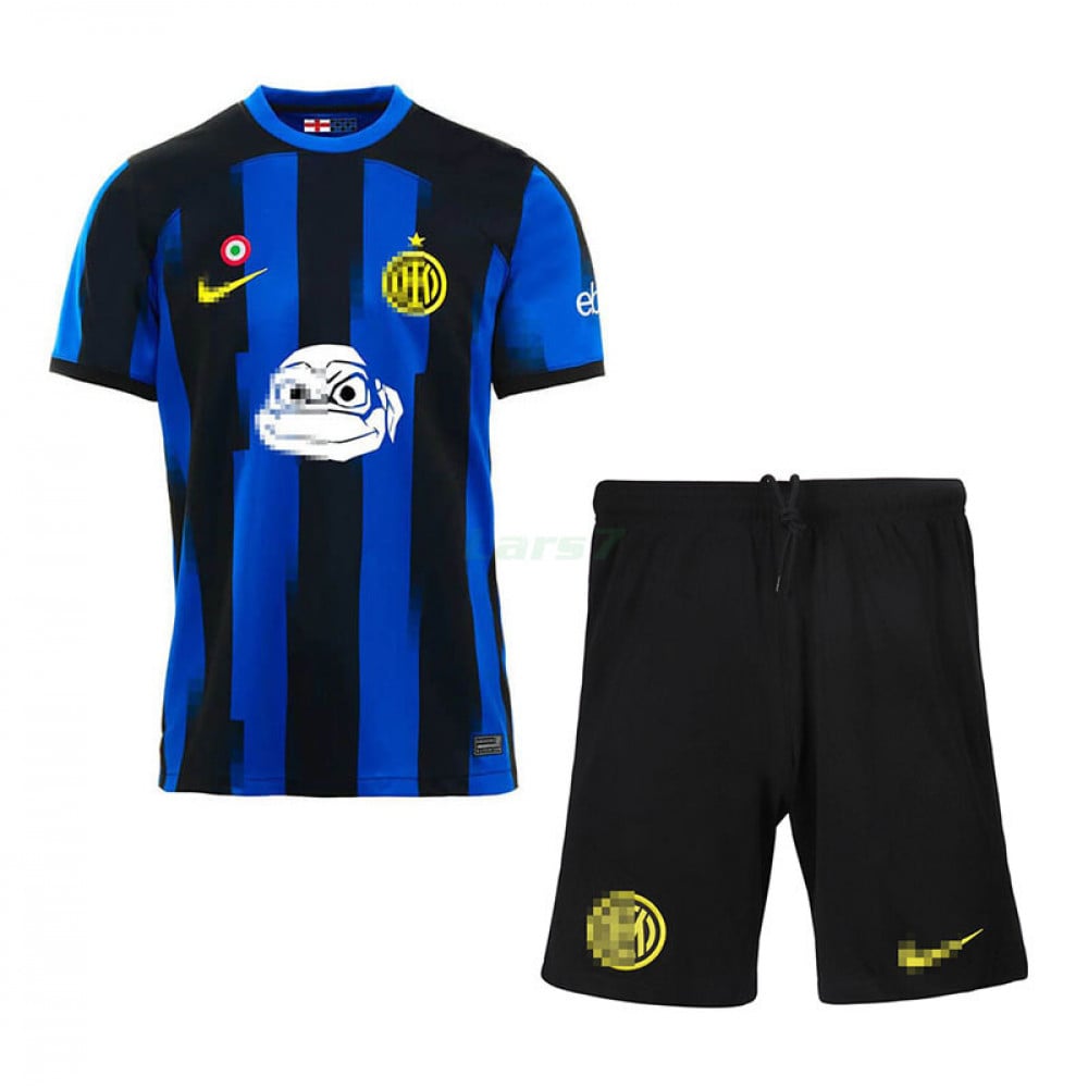 Camiseta Inter de Milán 1ª Equipación 2023/2024 Tartarughe Ninja Niño Kit