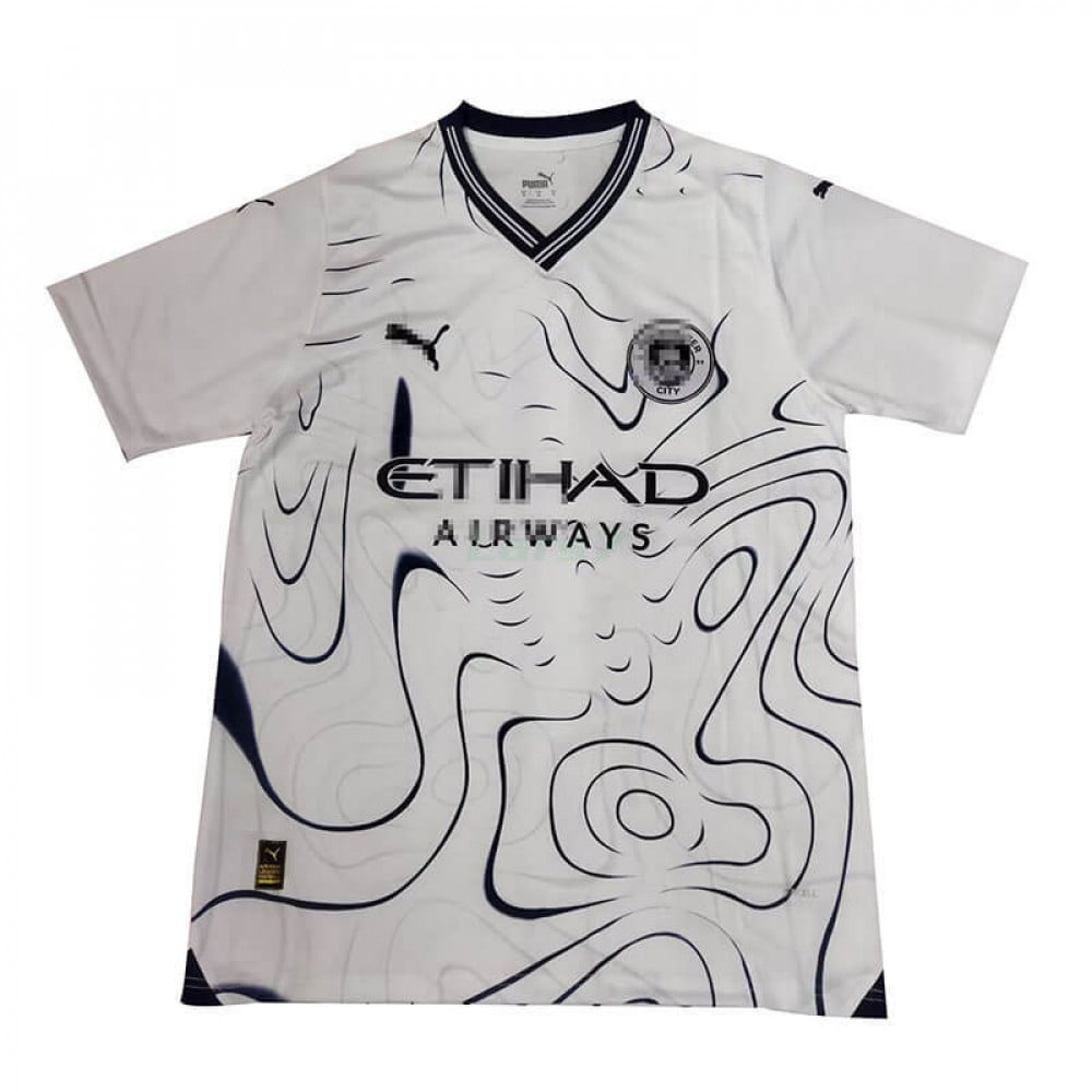 Camiseta Manchester City 2024/2025 Blanco/Negro