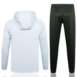 Chandal Barcelona 2024/2025 Con Capucha Gris Claro