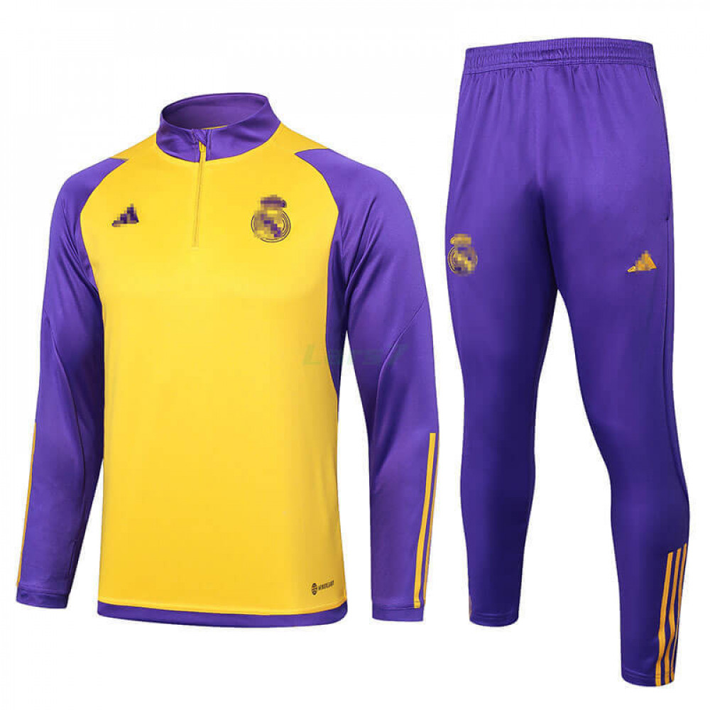 Sudadera De Entrenamiento Real Madrid 2024/2025 Kit Amarillo/Morado