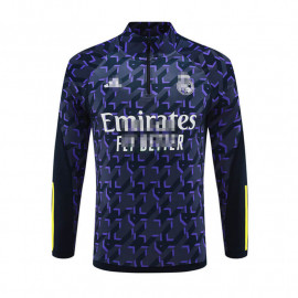 Sudadera De Entrenamiento Real Madrid 2024/2025 Azul Marino/Morado