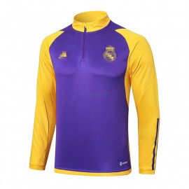 Sudadera De Entrenamiento Real Madrid 2024/2025 Morado/Amarillo