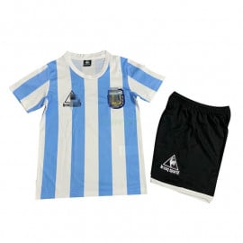 Camiseta Argentina 1ª Equipación Retro 1986 Niño Kit