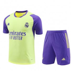 Camiseta de Entrenamiento Real Madrid 2024/2025 Kit Amarillo Claro/Morado