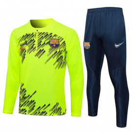 Sudadera de Entrenamiento Barcelona 2024/2025 Verde Fluorescente