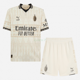 Camiseta AC Milan 4ª Equipación 2023/2024 Beige Niño Kit