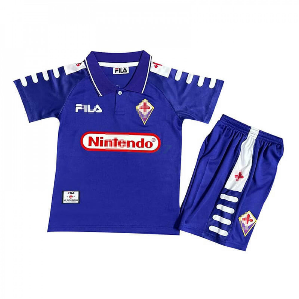 Camiseta Fiorentina 1ª Equipación Retro 1998 Niño Kit