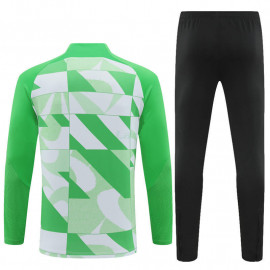 Sudadera de Entrenamiento Atlético de Madrid 2024/2025 Kit Verde/Blanco (El Escudo Anterior)