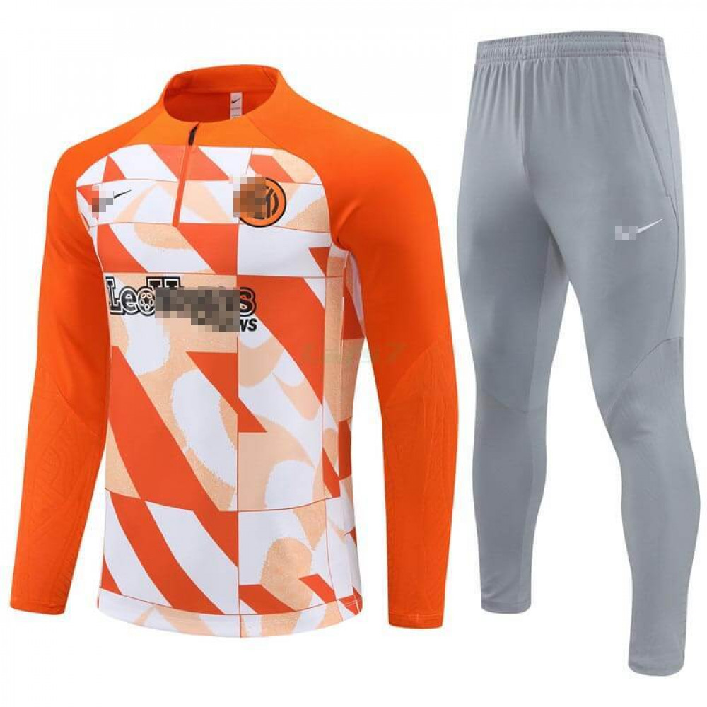 Sudadera de Entrenamiento Inter de Milán 2024/2025 Kit Naranja/Blanco