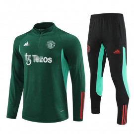 Sudadera de Entrenamiento Manchester United 2024/2025 Verde Oscuro