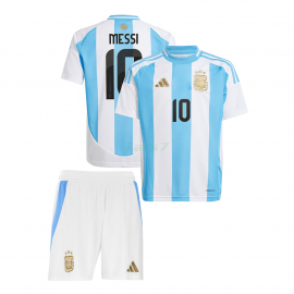 Camiseta Messi 10 Argentina 1ª Equipación 2024 Niño Kit