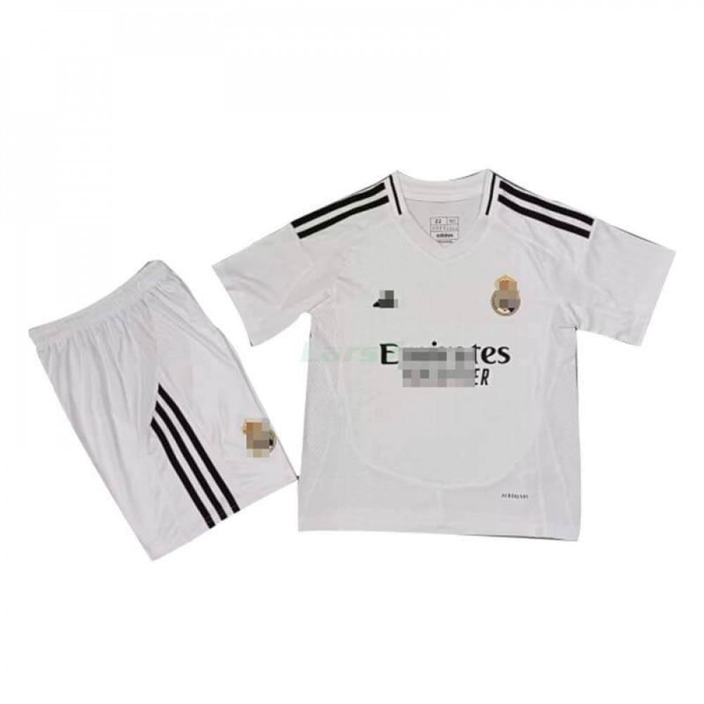 Camiseta Real Madrid 2024/2025 Blanco/Negro Niño Kit