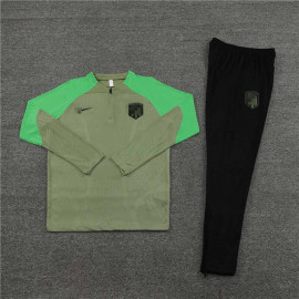 Sudadera de Entrenamiento Atlético de Madrid 2024/2025 Kit Verde (El Escudo Anterior)