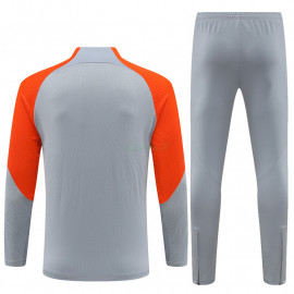 Sudadera de Entrenamiento Inter de Milán 2024/2025 Niño Kit Gris/Naranja