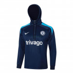 Sudadera de Entrenamiento Chelsea FC 2024/2025 Con Capucha Azul Marino