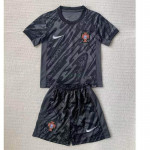 Camiseta De Portero Portugal 2024 Niño Kit Negro