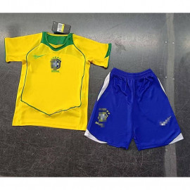 Camiseta Brasil 1ª Equipación Retro 2004 Niño Kit
