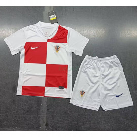 Camiseta Croacia 1ª Equipación 2024 Niño Kit 