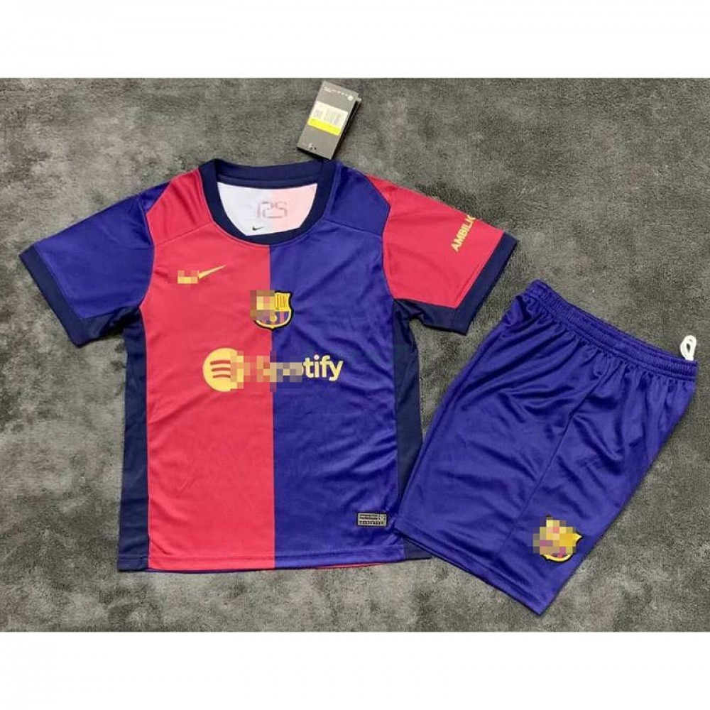 Camiseta Barcelona 2024/2025 Rojo/Azul Niño Kit