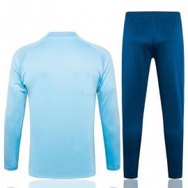 Sudadera de Entrenamiento Manchester City 2024/2025 Cuello Redondo Kit Azul/Blanco
