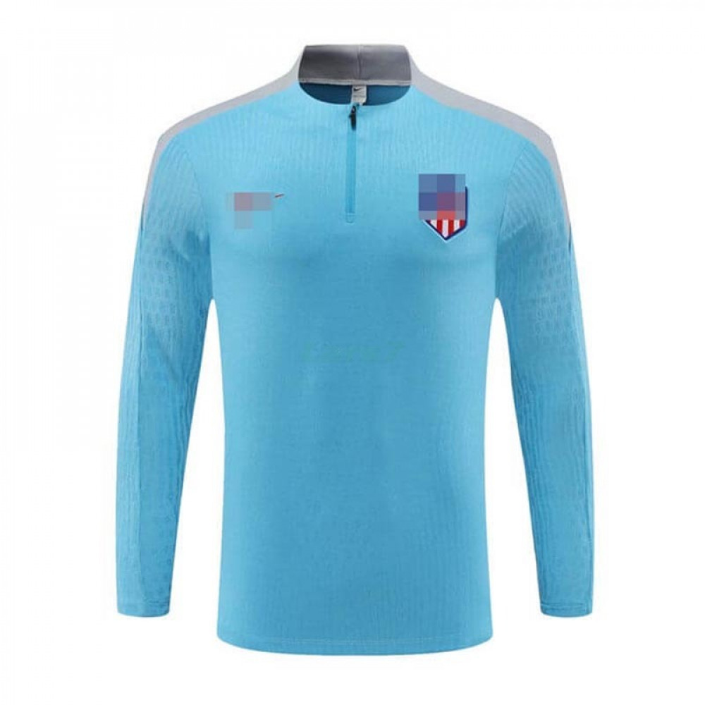 Sudadera de Entrenamiento Atlético de Madrid 2024/2025 Azul/Gris (El Escudo Anterior)