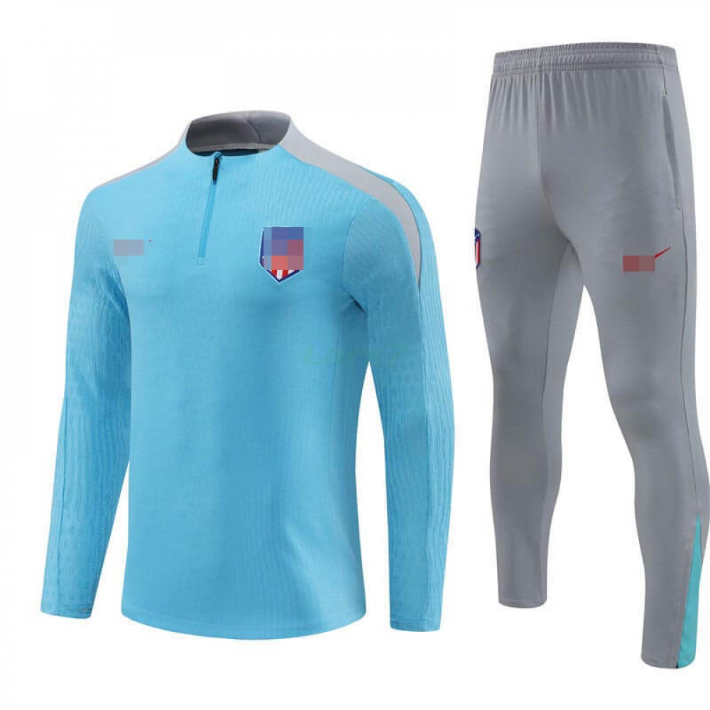Sudadera de Entrenamiento Atlético de Madrid 2024/2025 Kit Azul/Gris (El Escudo Anterior)