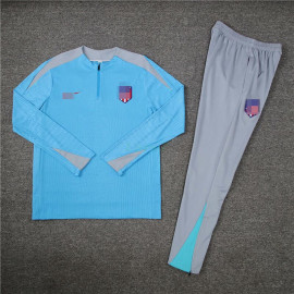 Sudadera de Entrenamiento Atlético de Madrid 2024/2025 Azul/Gris (El Escudo Anterior)