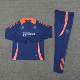 Sudadera de Entrenamiento Manchester United 2024/2025 Kit Azul Marino/Naranja