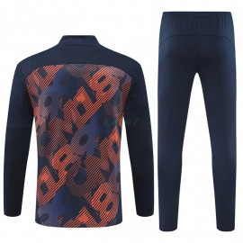 Sudadera de Entrenamiento Olympique Marsella 2024/2025 Kit Azul Marino/Naranja