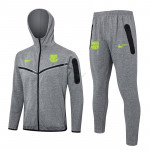 Chandal Barcelona 2024/2025 Con Capucha Gris Oscuro