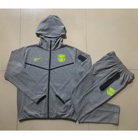 Chandal Barcelona 2024/2025 Con Capucha Gris Oscuro