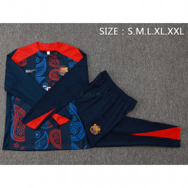 Sudadera De Entrenamiento Barcelona 2024/2025 Kit Azul Marino/Rojo