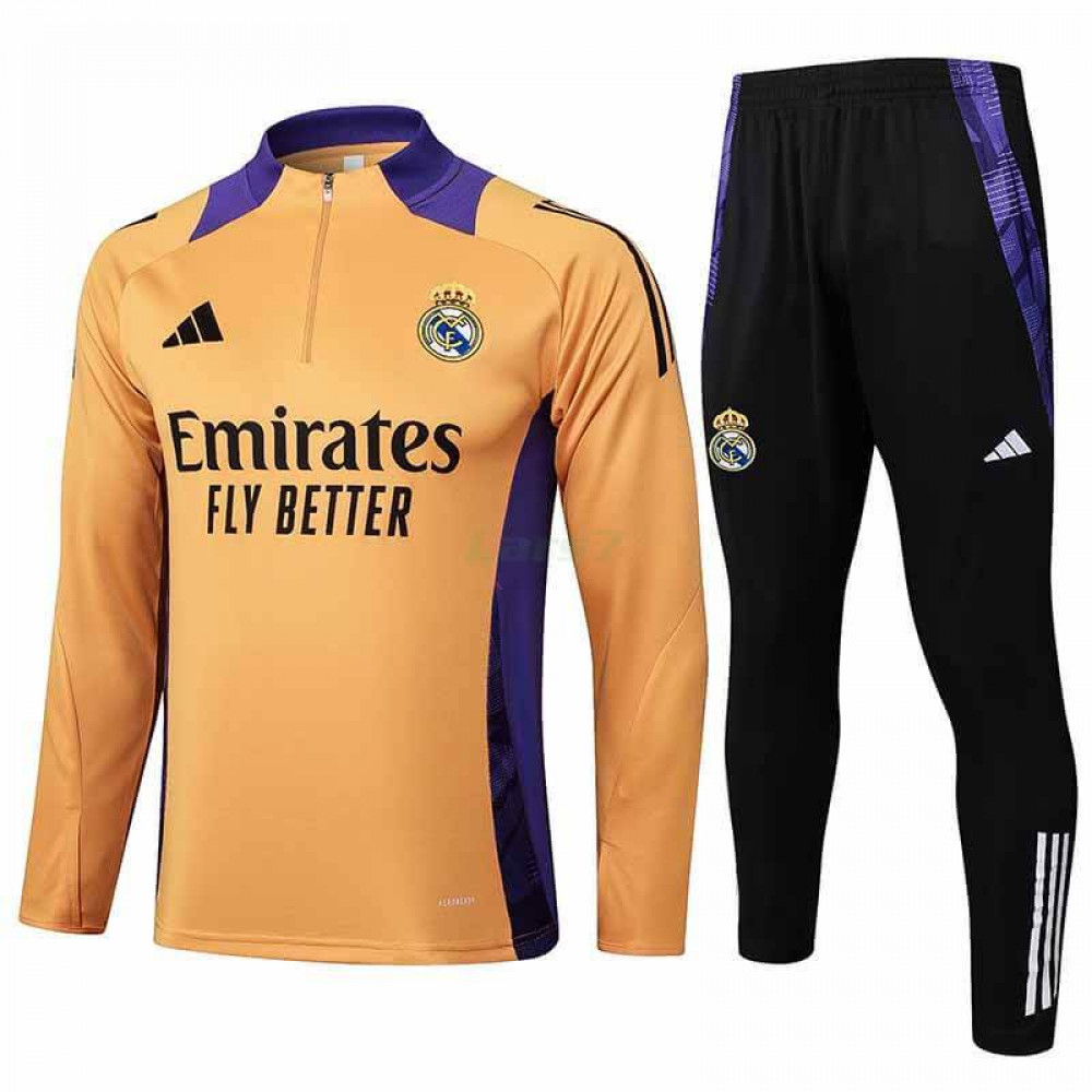 Sudadera De Entrenamiento Real Madrid 2024/2025 Kit Naranja/Morado