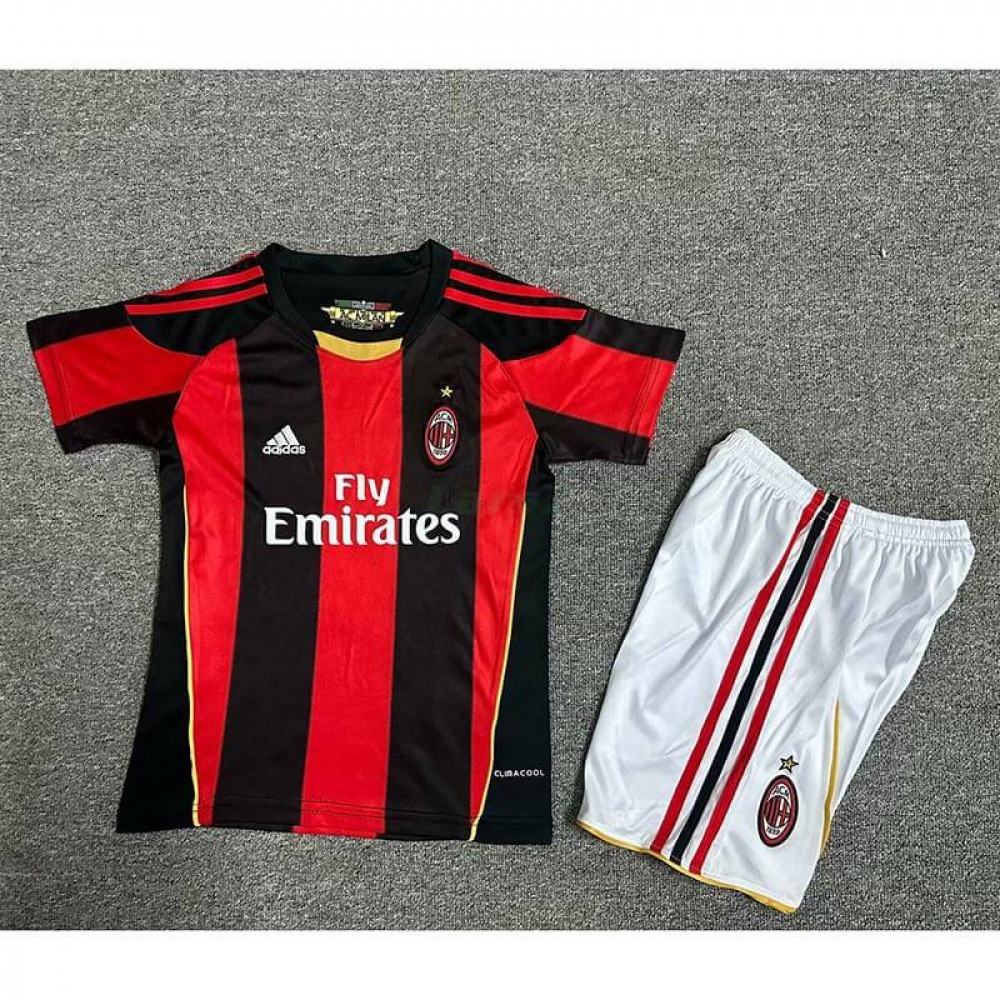 Camiseta AC Milan 1ª Equipación Retro 2010/11 Niño Kit