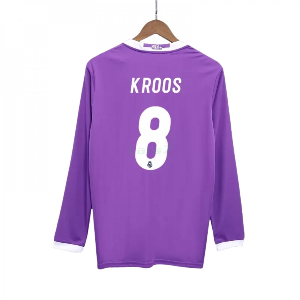 Camiseta KROOS 8 Real Madrid 2ª Equipación Retro 2016/17 ML