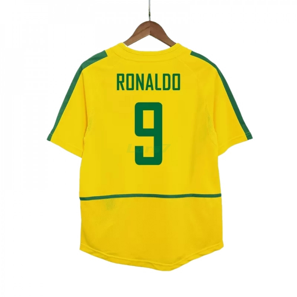 Camiseta RONALDO 9 Brasil 1ª Equipación Retro 2002/03