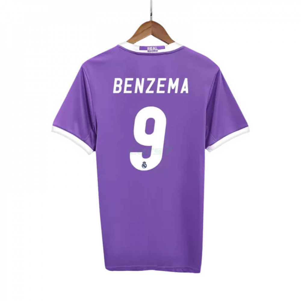 Camiseta BENZEMA 9 Real Madrid 2ª Equipación Retro 2016/17