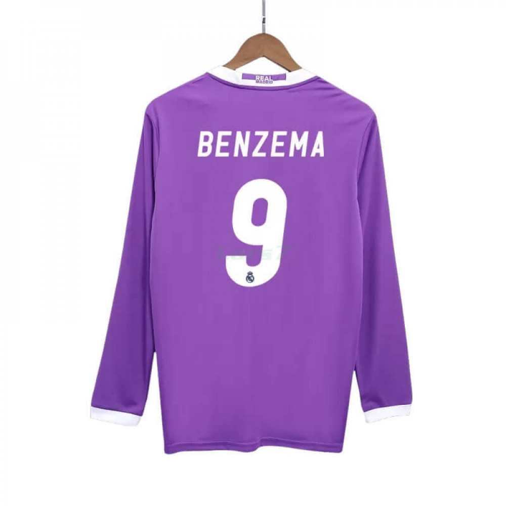 Camiseta BENZEMA 9 Real Madrid 2ª Equipación Retro 2016/17 ML