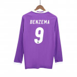 Camiseta BENZEMA 9 Real Madrid 2ª Equipación Retro 2016/17 ML