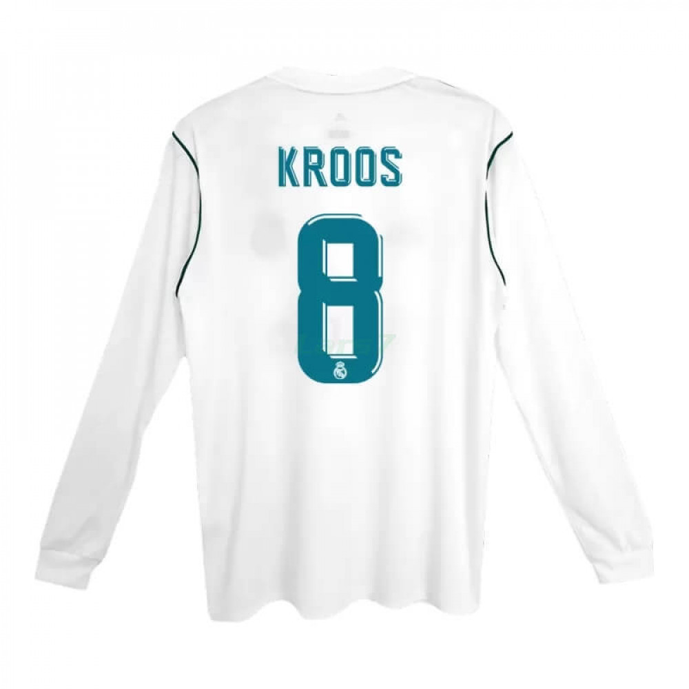Camiseta KROOS 8 Real Madrid 1ª Equipación Retro 2017/18 ML