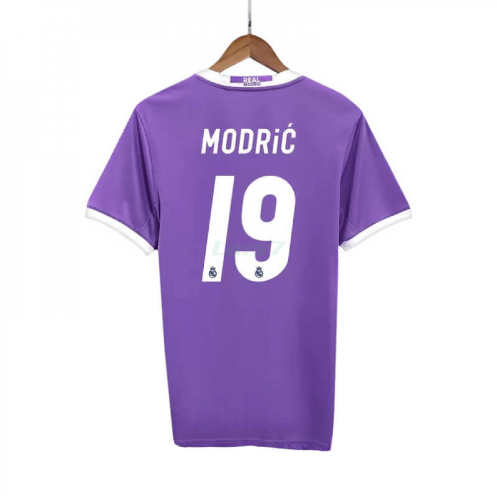 Camiseta MODRIĆ 19 Real Madrid 2ª Equipación Retro 2016/17