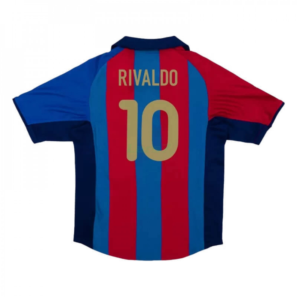 Camiseta RIVALDO 10 Barcelona 1ª Equipación Retro 2001/02