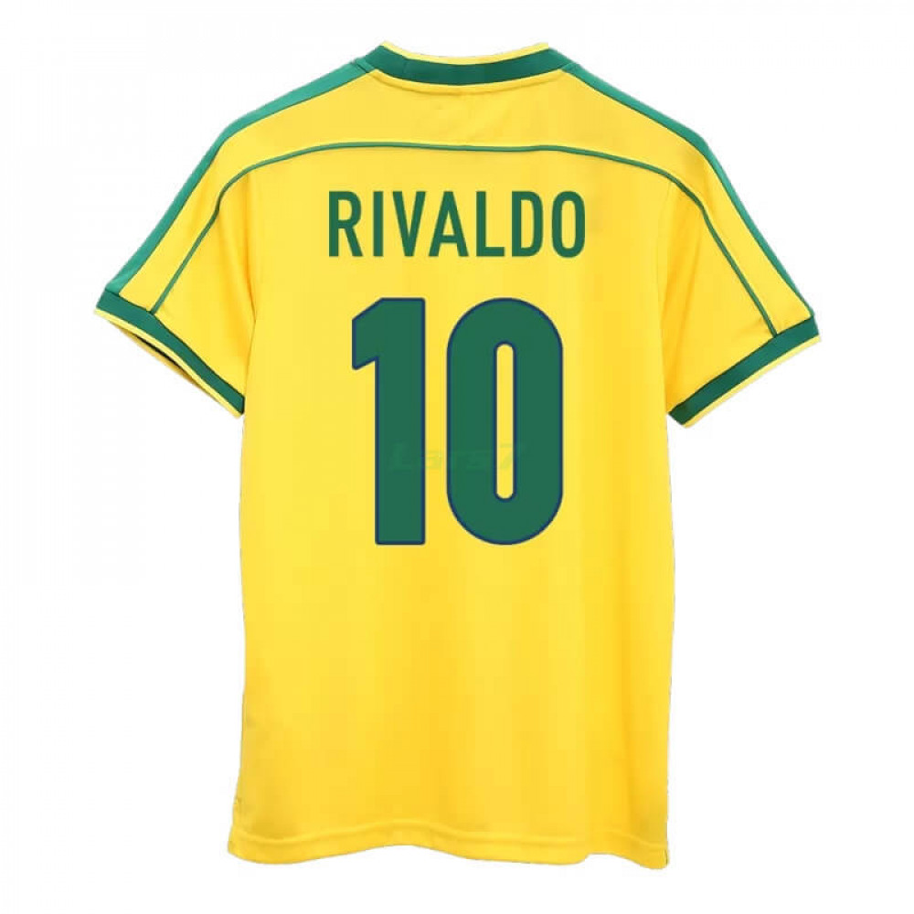 Camiseta RIVALDO 10 Brasil 1ª Equipación Retro 1998