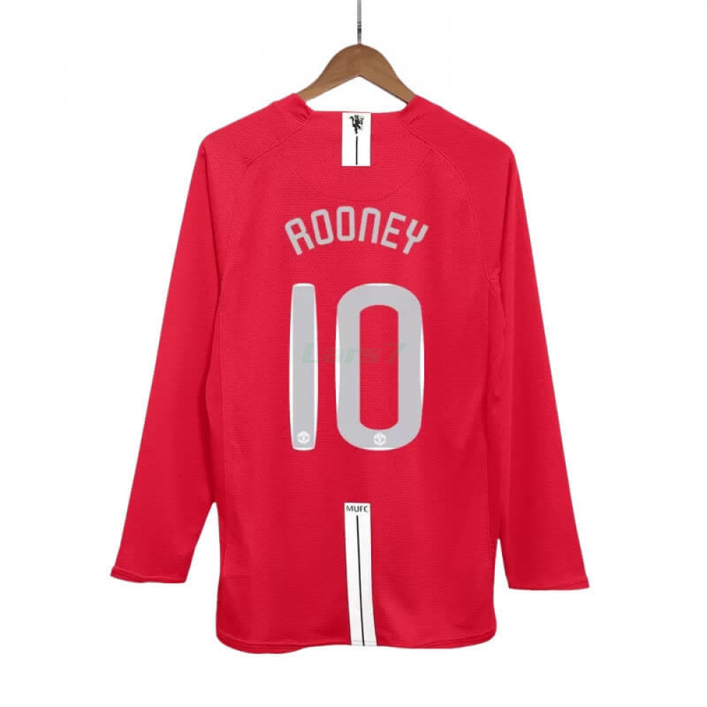 Camiseta ROONEY 10 Manchester United 1ª Equipación Retro 2007/08 ML