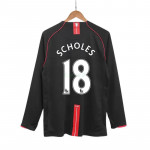 Camiseta SCHOLES 18 Manchester United 2ª Equipación Retro 2007/08 ML