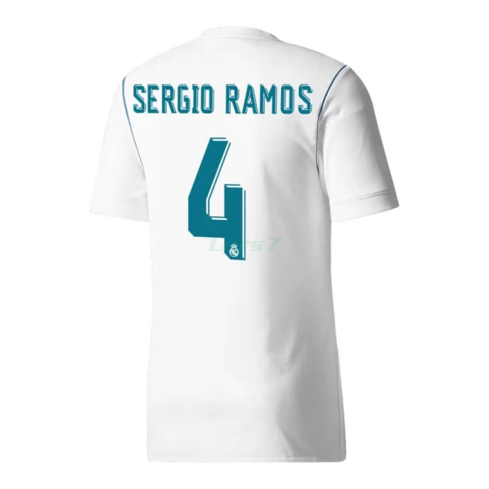 Camiseta SERGIO RAMOS 4 Real Madrid 1ª Equipación Retro 2017/18 Camiseta SERGIO RAMOS 4 Real Madrid 1ª Equipación Retro 2017/18
