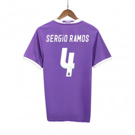 Camiseta SERGIO RAMOS 4 Real Madrid 2ª Equipación Retro 2016/17