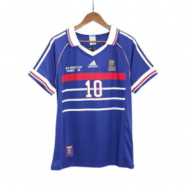 Camiseta ZIDANE 10 Francia 1ª Equipación Retro 1998